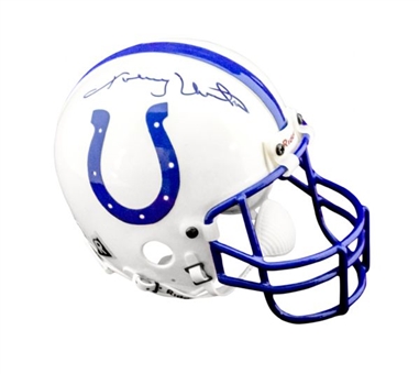 Johnny Unitas Autographed Colts Mini Helmet